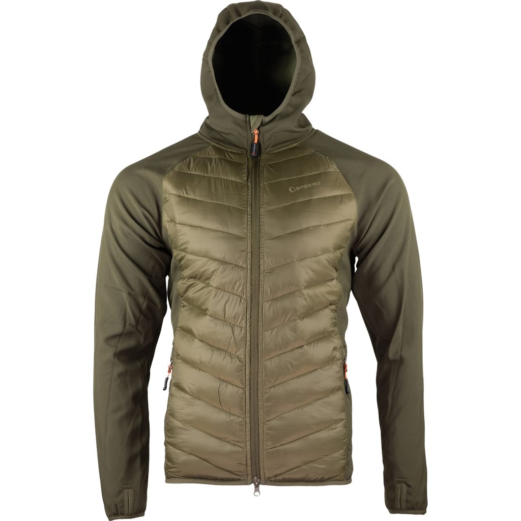Bunda prošívaná s kapucí Vega Hoodie Green ZELENÁ