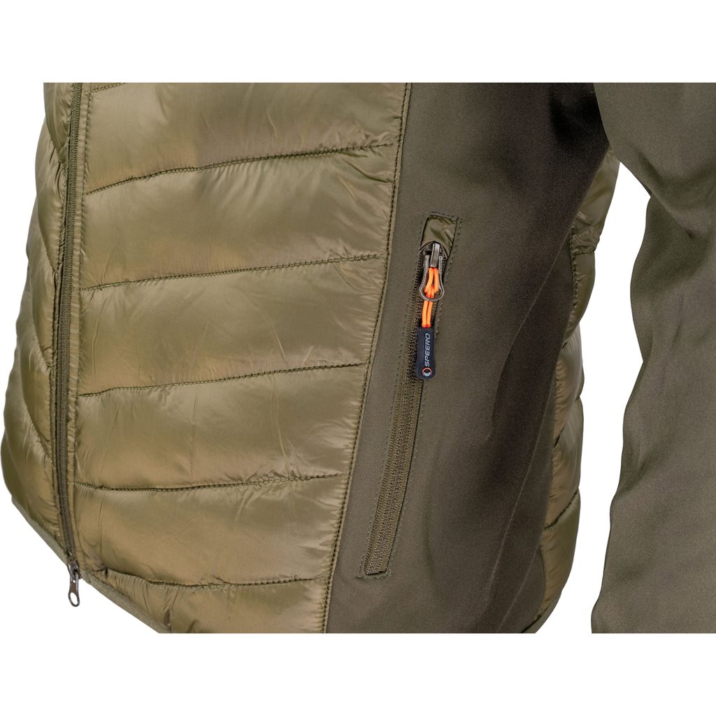 Bunda prošívaná s kapucí Vega Hoodie Green ZELENÁ