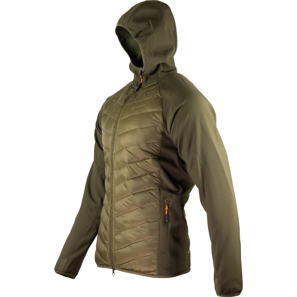 Bunda prošívaná s kapucí Vega Hoodie Green ZELENÁ