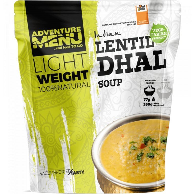 Levně ADVENTURE MENU čočkový Dhal PORCE 77g/350g - dehydrované hotové jídlo
