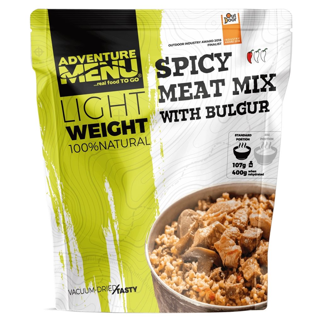 Levně ADVENTURE MENU pikantní kotlík s bulgurem PORCE 107g/400g - dehydrované hotové jídlo