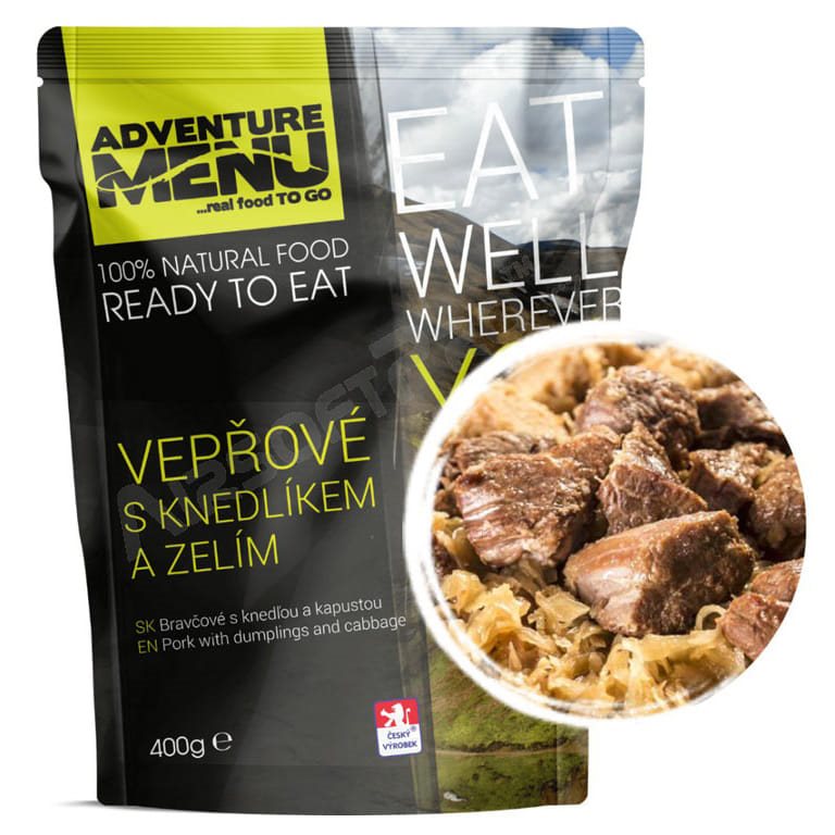 Levně ADVENTURE MENU vepřové s knedlíkem a zelím - ADM sterilizované hotové jídlo