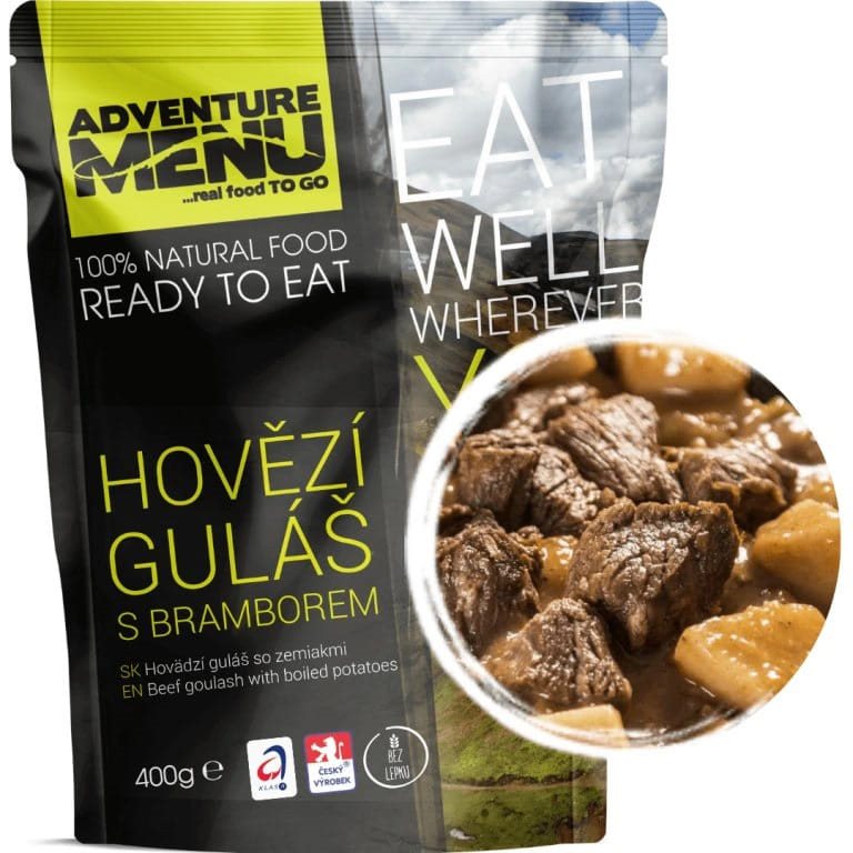 ADVENTURE MENU hovězí guláš s bramborem - ADM sterilizované hotové jídlo