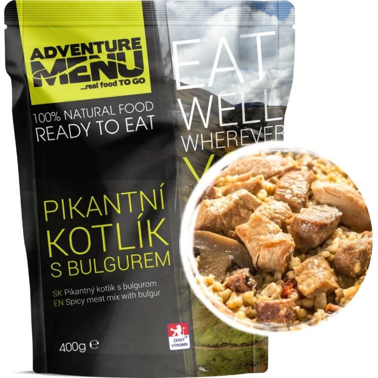 Levně ADVENTURE MENU pikantní kotlík s bulgurem - ADM sterilizované hotové jídlo