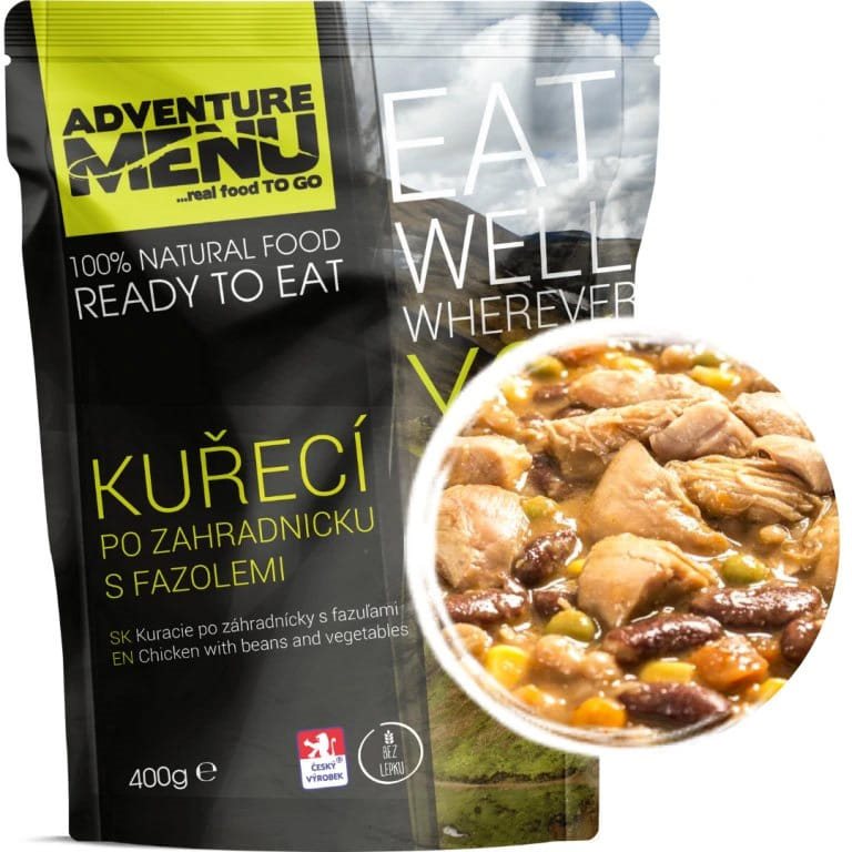 Levně ADVENTURE MENU kuře po zahradnicku s fazolemi - ADM sterilizované hotové jídlo