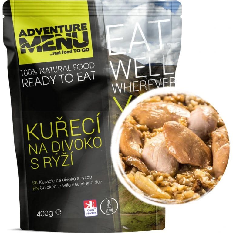 Levně ADVENTURE MENU kuře na divoko s rýží - ADM sterilizované hotové jídlo