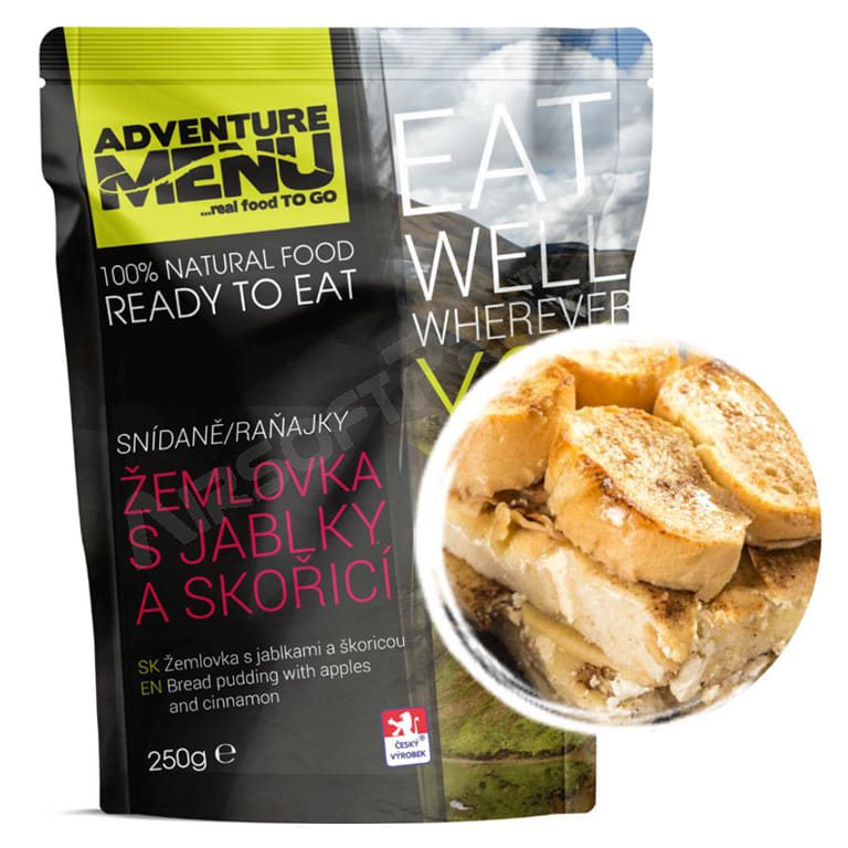 ADVENTURE MENU žemlovka s jablky a skořicí - ADM sterilizované hotové jídlo