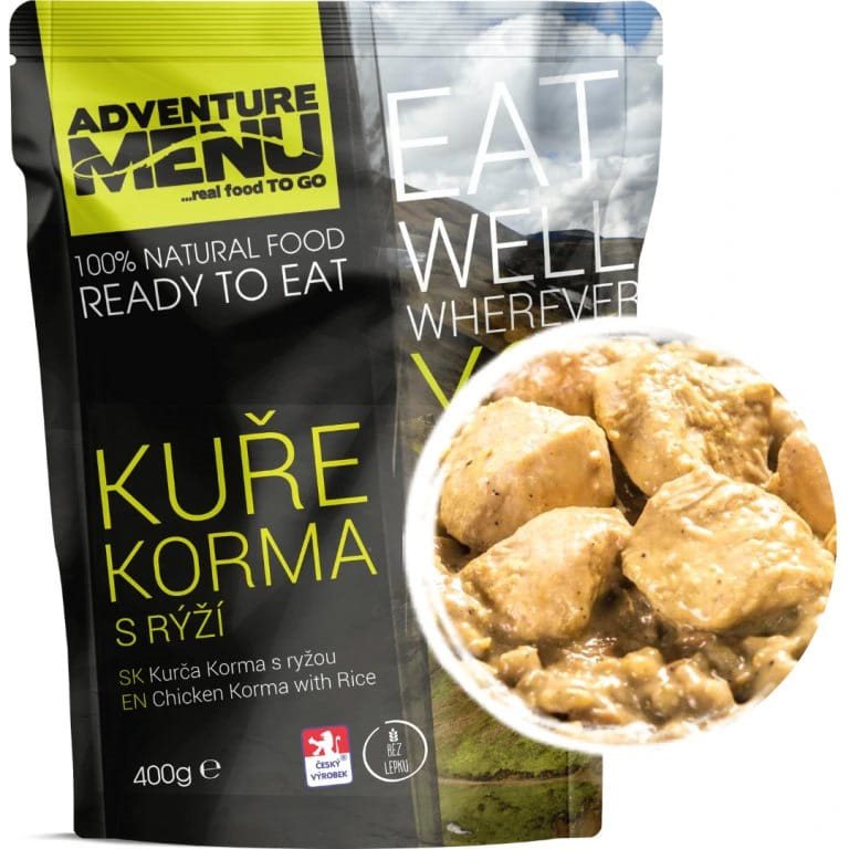 Levně ADVENTURE MENU kuře Korma s rýží - ADM sterilizované hotové jídlo