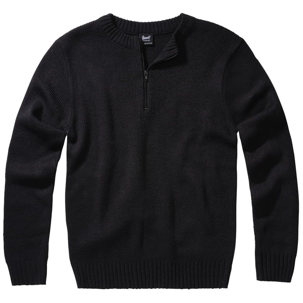 Levně Svetr pulover Armee zip 3/4 ČERNÝ