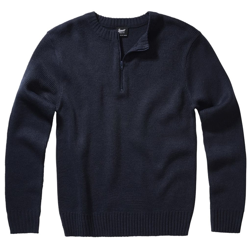 Levně Svetr pulover Armee zip 3/4 NAVY MODRÝ