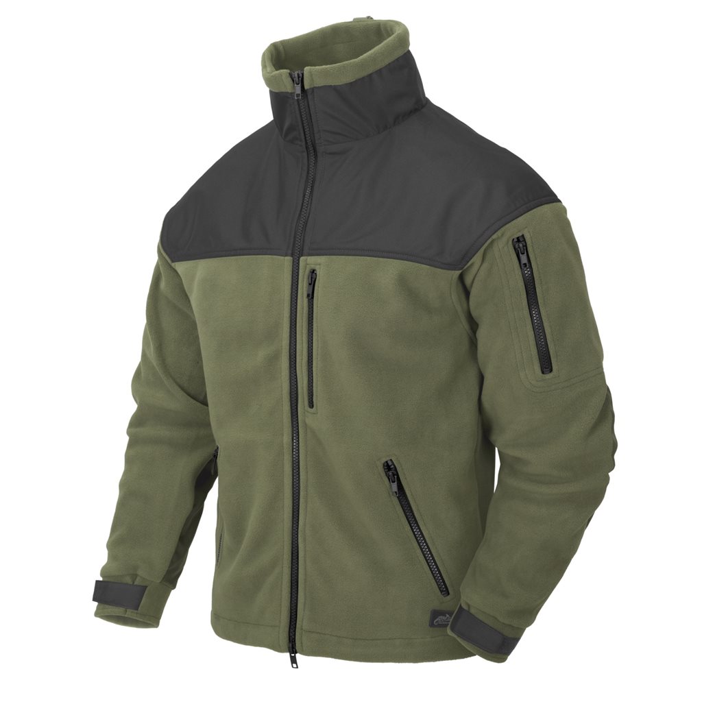 Levně Bunda CLASSIC ARMY fleece ZELENOČERNÁ