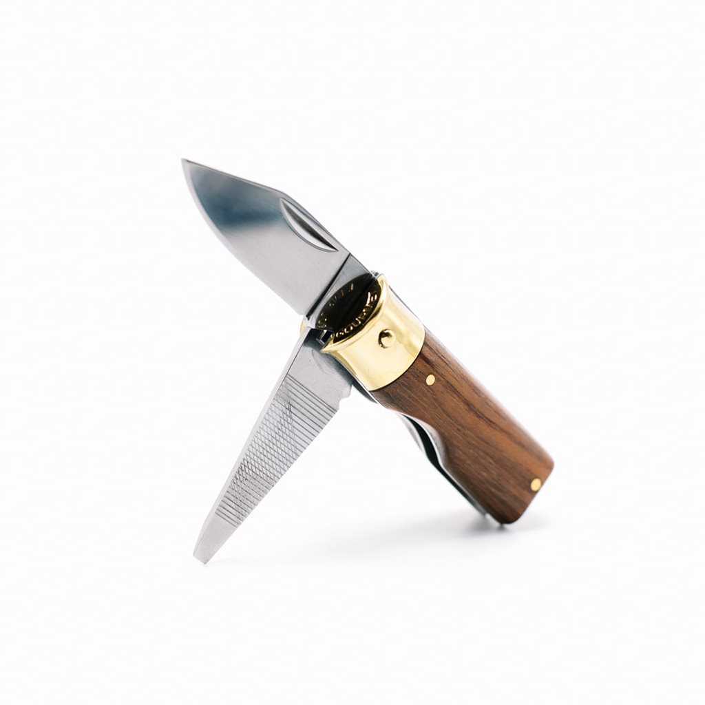 Levně CALIBER GOURMET nůž zavírací ve tvaru brokového náboje MAHAGON