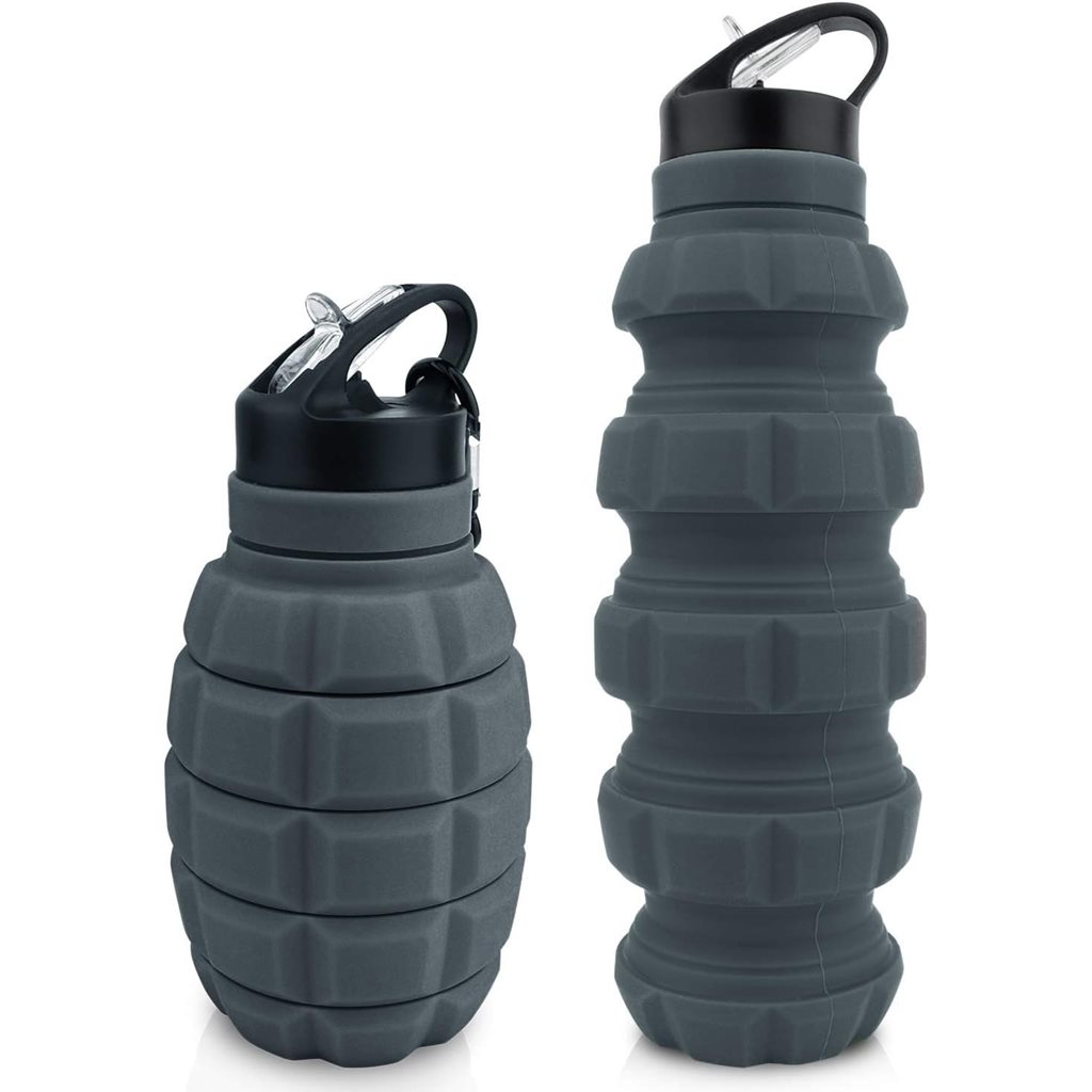 Levně CALIBER GOURMET láhev GRANÁT skládací 580 ml ŠEDÁ