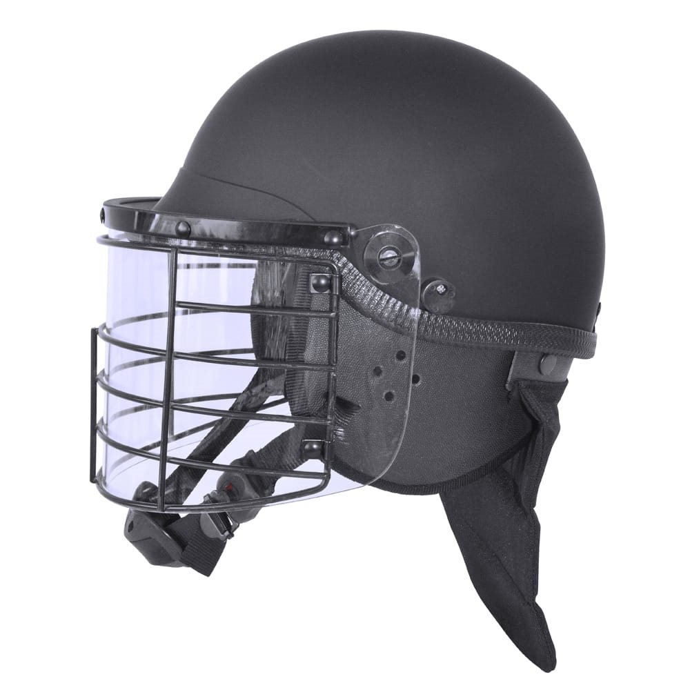 Helma RIOT VISOR s obličejovým štítem a mřížkou ČERNÁ