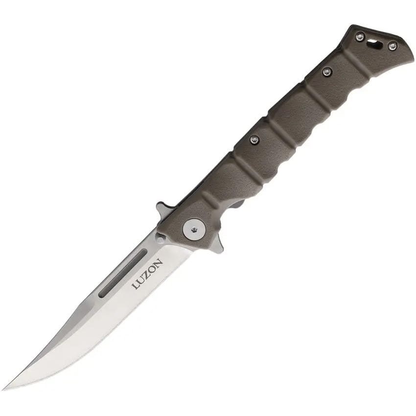 Levně Cold Steel nůž zavírací LUZON MEDIUM DARK EARTH se stříbrnou čepelí