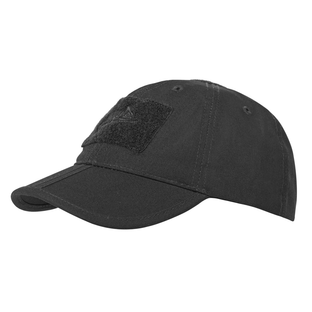 Levně Helikon-Tex čepice baseball suchý zip FOLDING rip-stop ČERNÁ