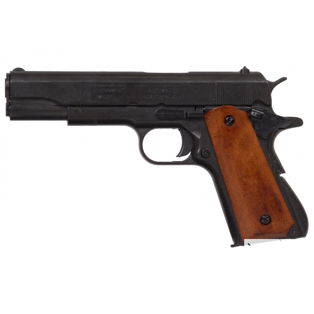 Levně DENIX pistole .45 ACP pistol M1911 USA WWI / WWII dřevěná střenka - dekorační replika