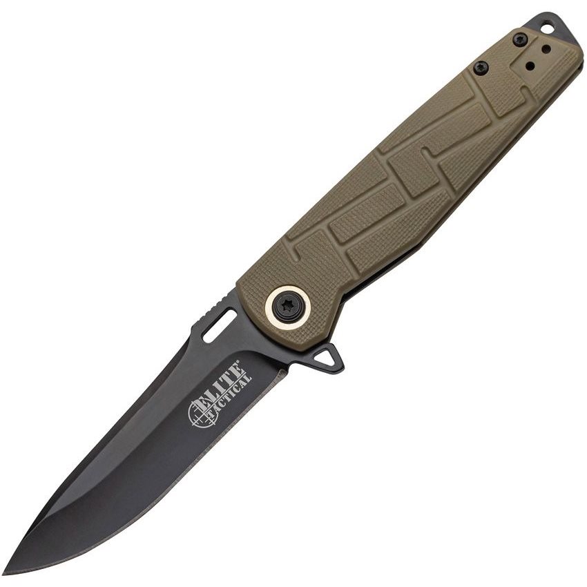 Levně Nůž zavírací ELITE TACTICAL hladké ostří TAN
