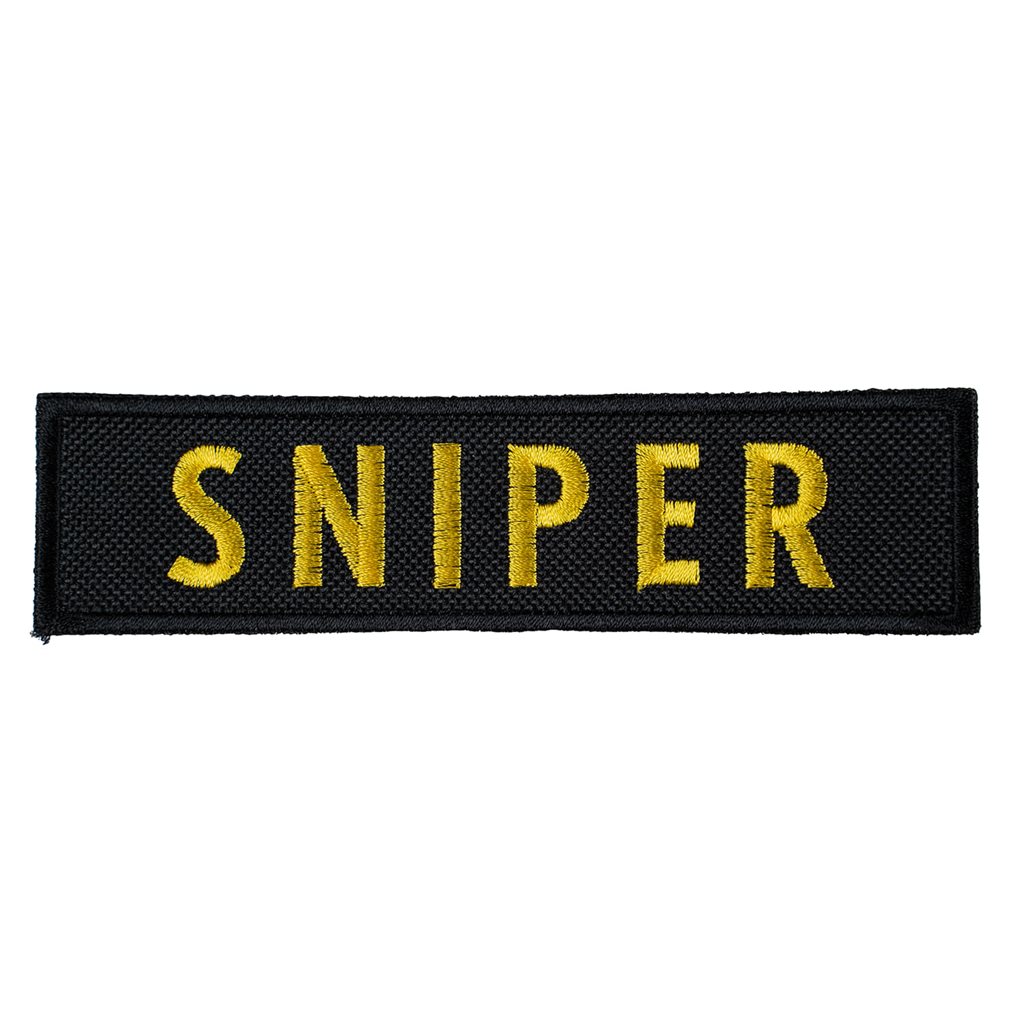 Levně NAVYS nášivka SNIPER - ČERNÁ se žlutou nití