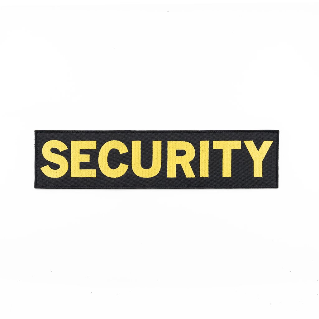 Levně NAVYS nášivka SECURITY velká ČERNÁ se žlutou nití
