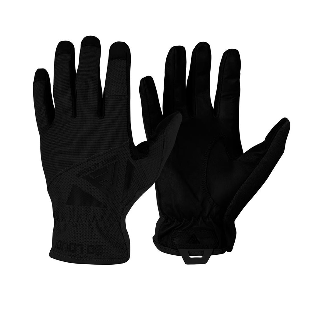 Levně Rukavice LIGHT GLOVES kožené ČERNÉ