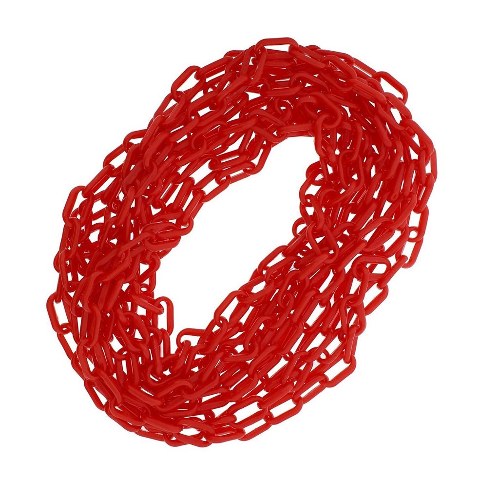 Levně Řetěz 10mm 25m ČERVENÝ