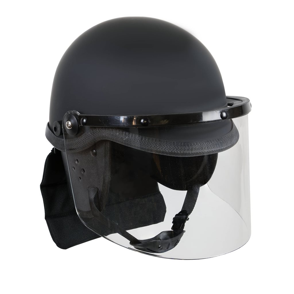 Levně Commando helma RIOT s obličejovým štítem ČERNÁ