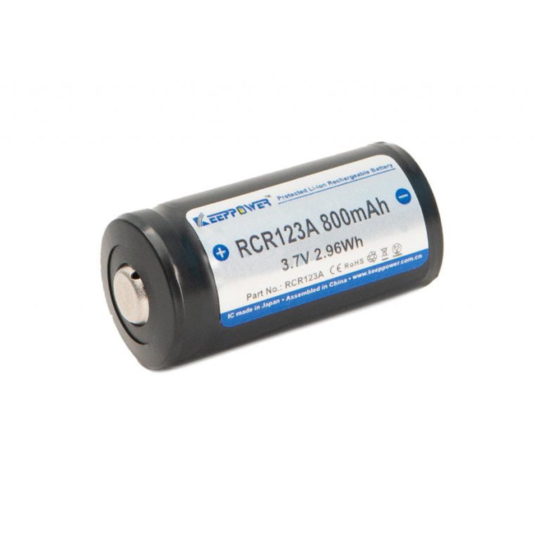 Levně Baterie dobíjecí KEEPPOWER RCR123A 800 mAh (Li-Ion) s ochranou