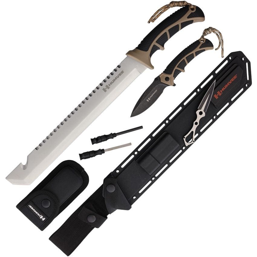 Sada ADVENTURE GEAR mačeta nože křesadlo
