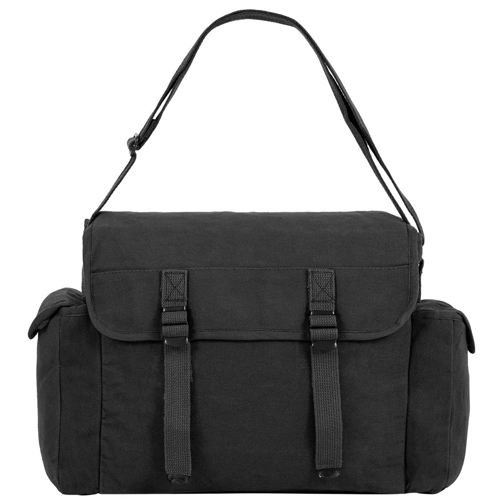 Levně HIGHLANDER taška přes rameno HEAVY DUTY plátěná ČERNÁ
