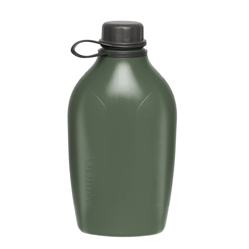 Levně Wildo láhev plastová EXPLORER 1l s karabinou - zelené víčko