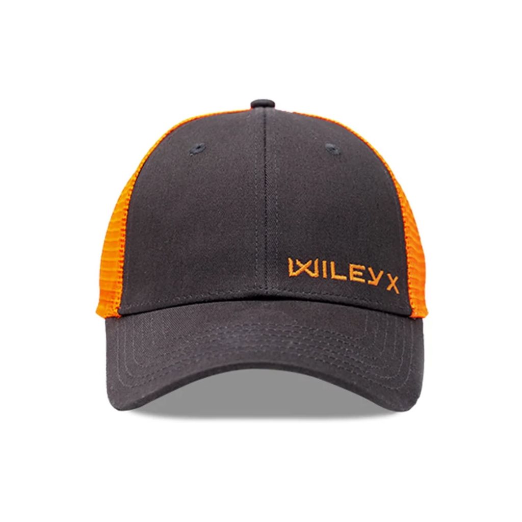 Čepice baseball ORANŽOVÉ horizontální logo WILEY X ŠEDÁ/ORANŽOVÁ