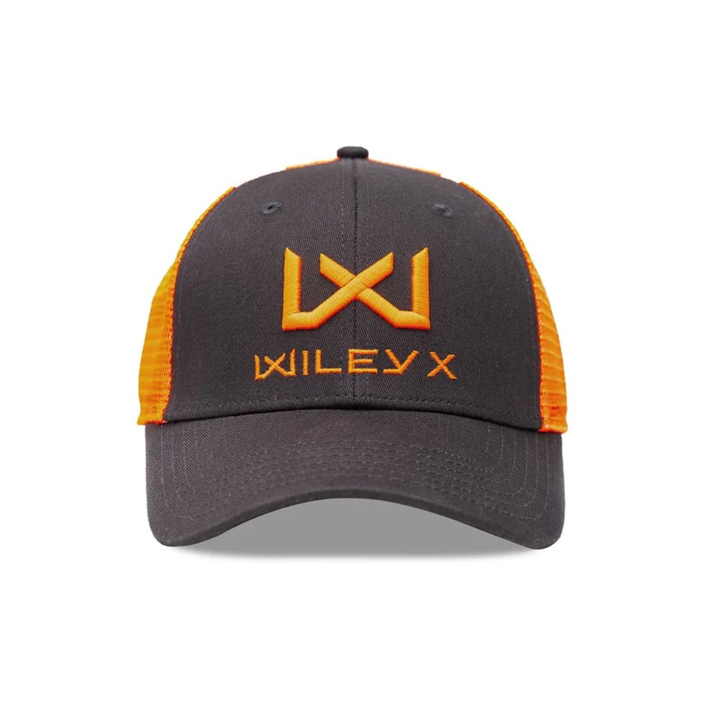 Čepice baseball ORANŽOVÉ logo WILEY X ŠEDÁ/ORANŽOVÁ