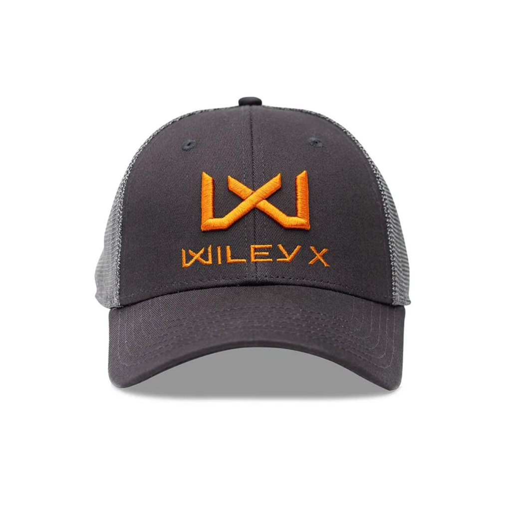 Čepice baseball ORANŽOVÉ logo WILEY X ŠEDÁ
