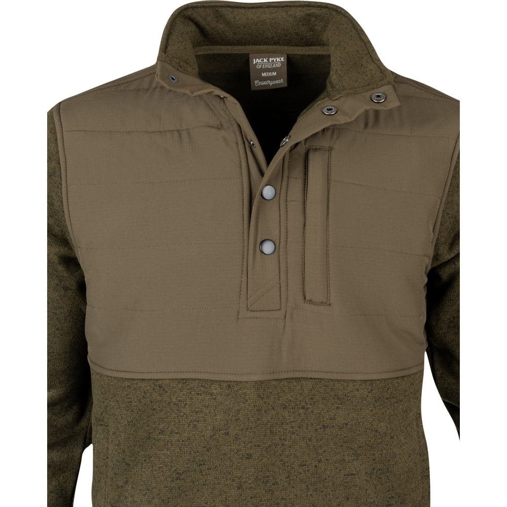Mikina SNAP NECK fleece ZELENÁ vel. M