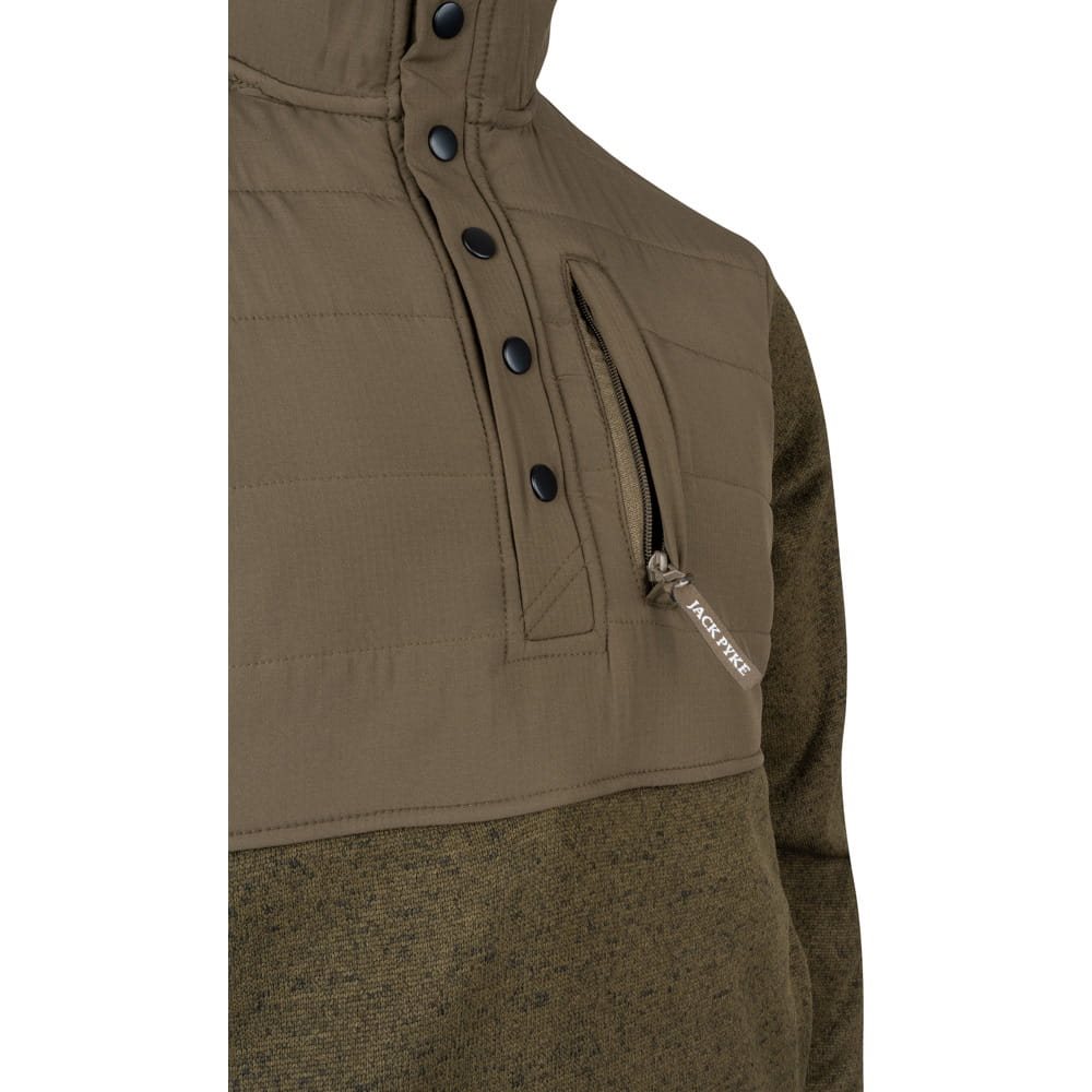 Mikina SNAP NECK fleece ZELENÁ vel. M