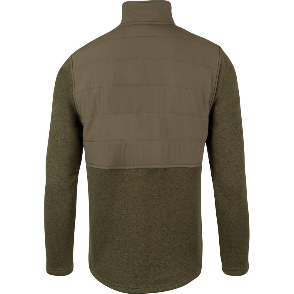 Mikina SNAP NECK fleece ZELENÁ