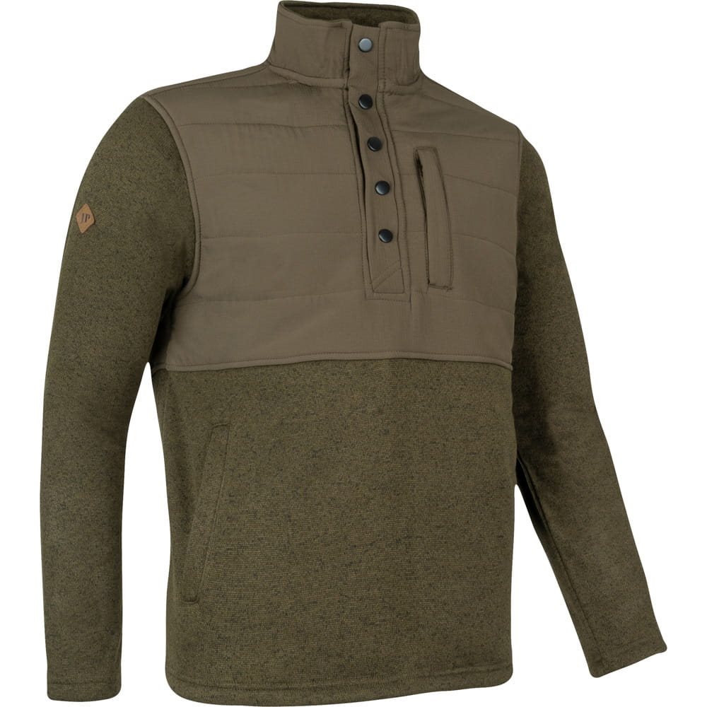 Mikina SNAP NECK fleece ZELENÁ vel. M
