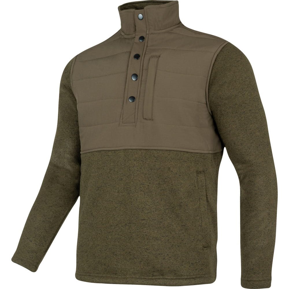 Mikina SNAP NECK fleece ZELENÁ vel. S