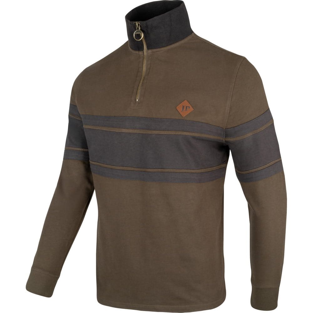 Levně Mikina HALF ZIP CONTRAST ZELENÁ