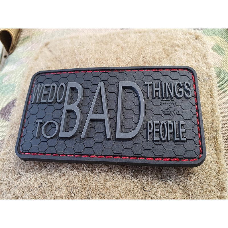 Levně JACKETS TO GO nášivka WE DO BAD THINGS plast BLACK OPS ČERNÁ