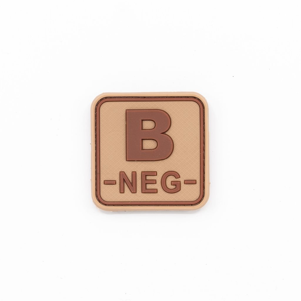 Levně JACKETS TO GO nášivka krevní skupina B+ NEG plast velcro DESERT