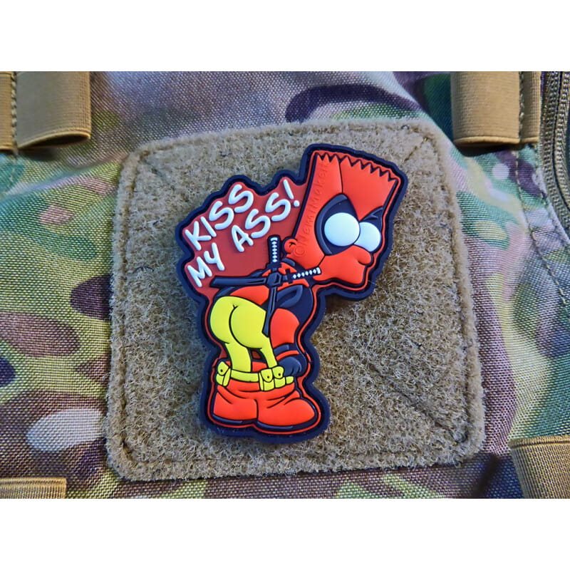 Levně JACKETS TO GO nášivka KISS MY ASS plastová velcro