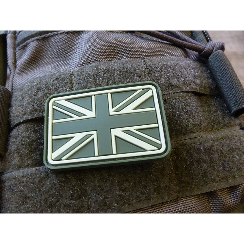 Levně JACKETS TO GO nášivka vlajka velká BRITÁNIE velcro plast ZELENÁ