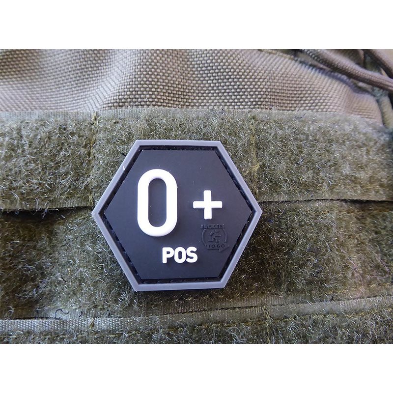 Levně JACKETS TO GO nášivka hexagon krev 0 POS plast ČERNÁ SWAT