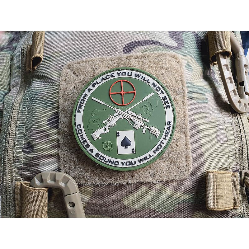 Levně JACKETS TO GO nášivka SNIPER DEATH SPADE plast velcro MULTICAM