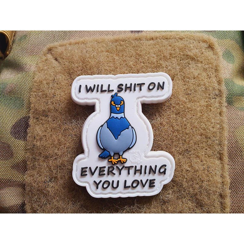 Levně JACKETS TO GO nášivka I WILL SHIT ON plast velcro