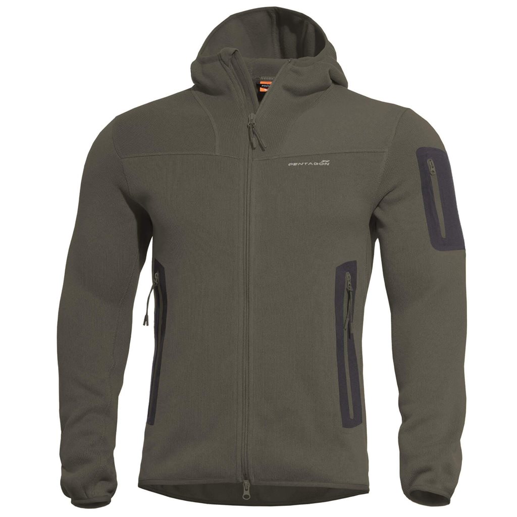 Levně Mikina FLEECE s kapucí FALCON PRO POLARTEC® ZELENÁ RAL 7013