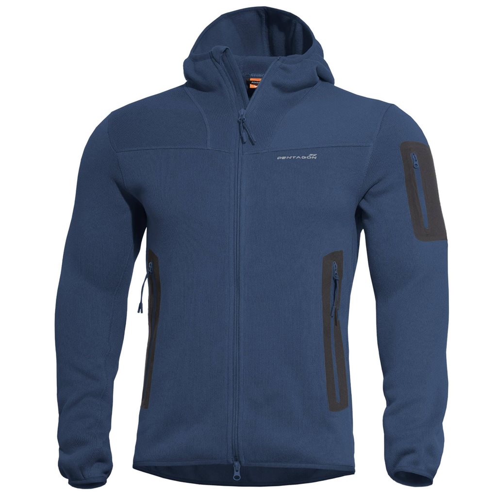 Levně Mikina FLEECE s kapucí FALCON PRO POLARTEC® MODRÁ