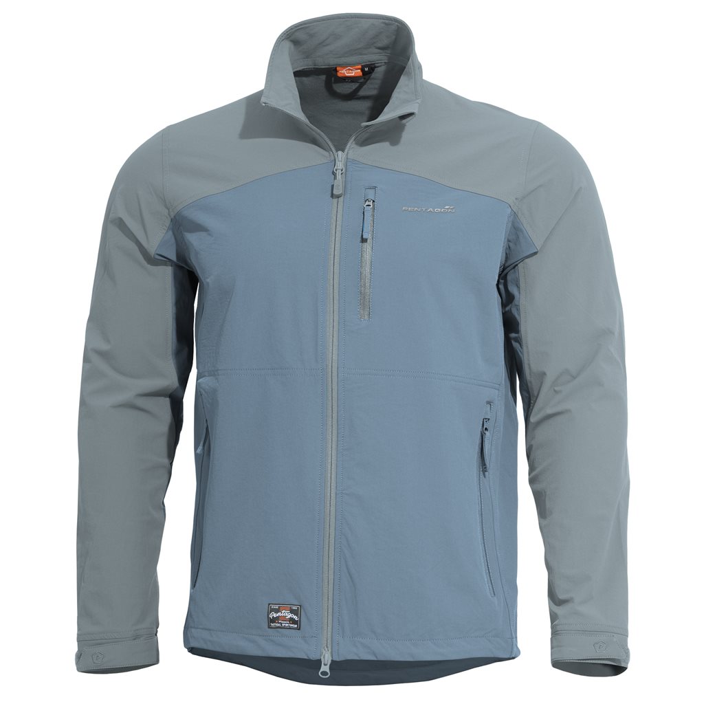 Levně Bunda ELITE LIGHT softshell ŠEDO/MODRÁ